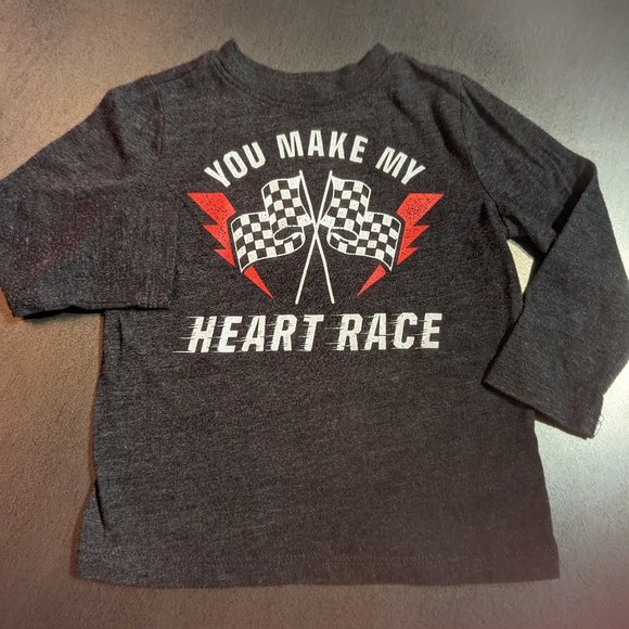 You Make My Heart Race Old Navy Tee 18-24M - Picture 1 of 4